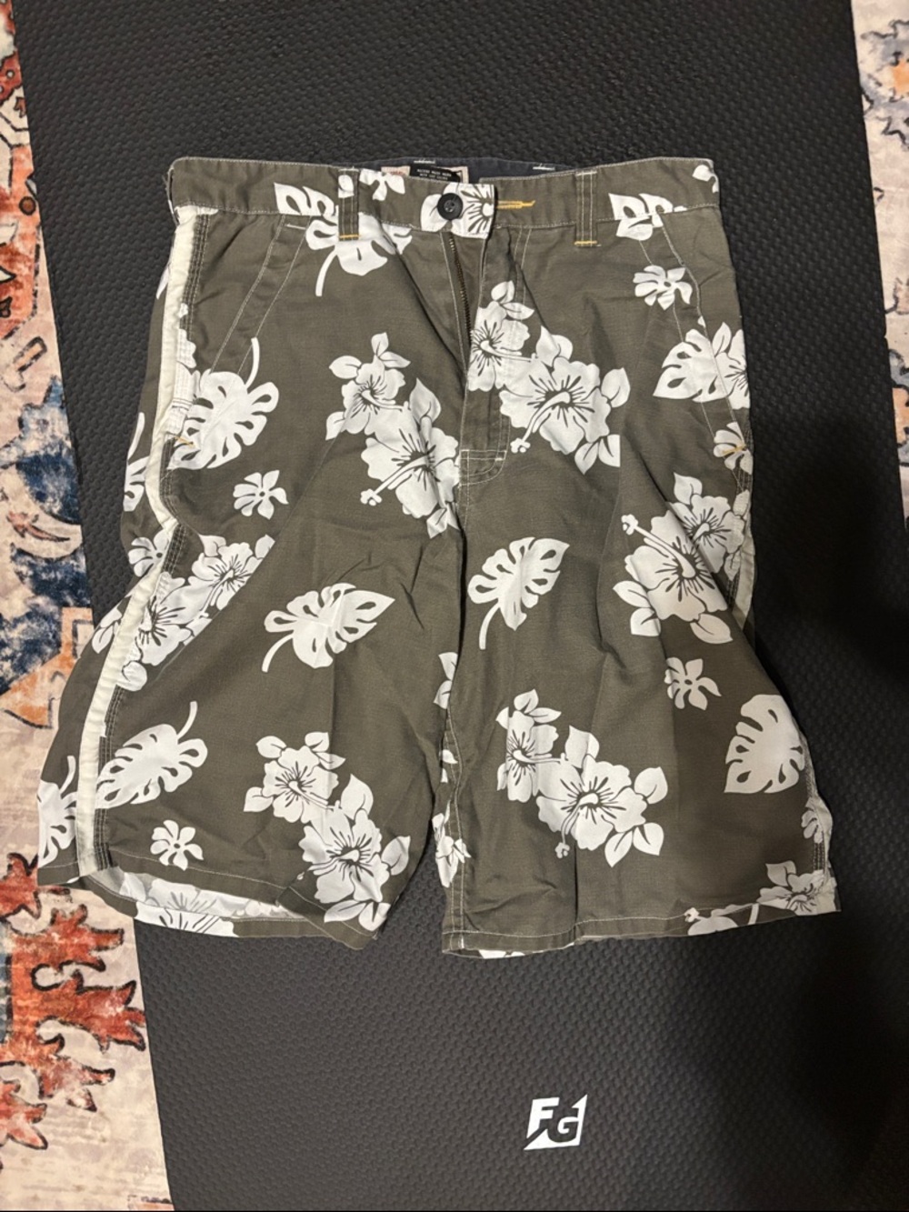 3 for $16! Arizona Jean Company Black and Olive Waistband Shorts